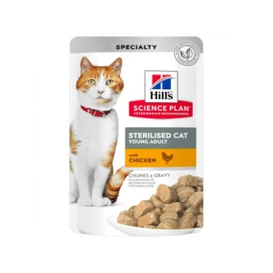 Υγρή Τροφή HILL'S SP FELINE Adult Sterilised Κοτόπουλο 85gr