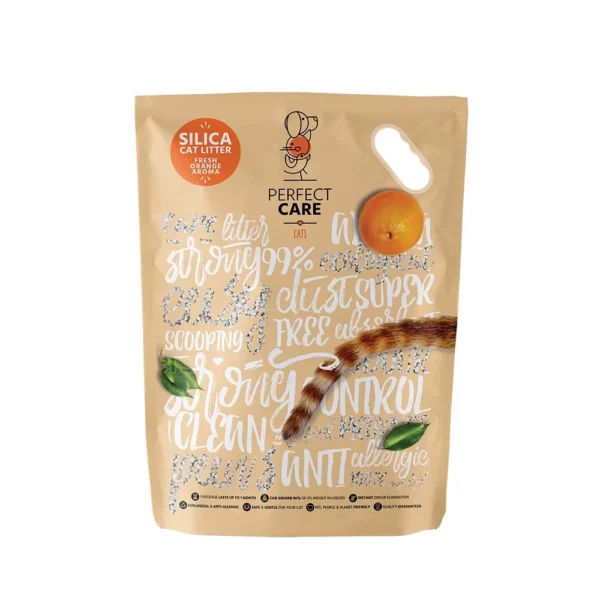 PERFECT CARE CAT SILICA LITTER ΠΟΡΤΟΚΑΛΙ 15LT PERFECT CARE CAT SILICA LITTER ΠΟΡΤΟΚΑΛΙ 15LT