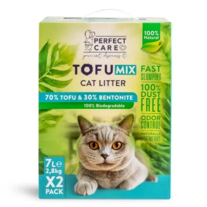 PERFECT CARE MIX TOFU CAT LITTER 70% TOFU 30% BENTONITE TOFU 14L (2 x 7L)