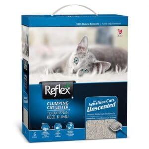 REFLEX CLUMPING CAT LITTER BENTONITE FOR SENSITIVE CATS UNSCENTED 6L
