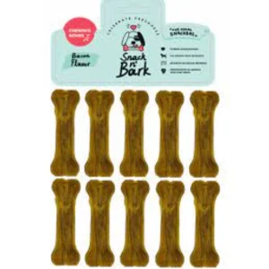 Snack n' Bark Bone pressed with flavor chicken 8cm 20gr 10τμχ Λιχουδιές Για Σκύλους Snack n' Bark Bone pressed with flavor chicken 8cm 20gr 10τμχ
