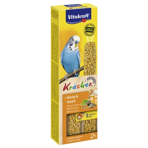 VITAKRAFT KRACKER DUO για Παπαγαλάκια με Μέλι & Σουσάμι 2sticks Σνάκς Vitakraft Kracker Duo για Παπαγαλάκια με Μέλι & Σουσάμι 2 Sticks