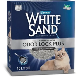 White Sand Activated Carbon Odor Lock Plus Άμμος Γάτας Μπετονίτης χωρίς Άρωμα 6 lt 10 LT
