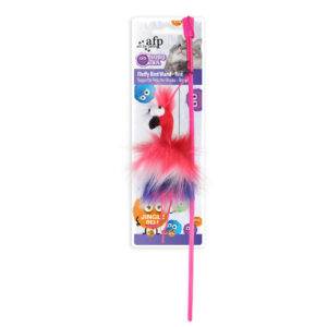 af2821.jpg AFP Παιχνίδι Γάτας Furry Ball Bird Wand Κόκκινο