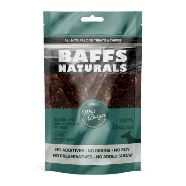 baffs-naturals-beef-mini-burger-100gr-bf9942.jpg Baffs Naturals Λιχουδιά Σκύλου Beef Mini Burger με Βοδινό 100gr
