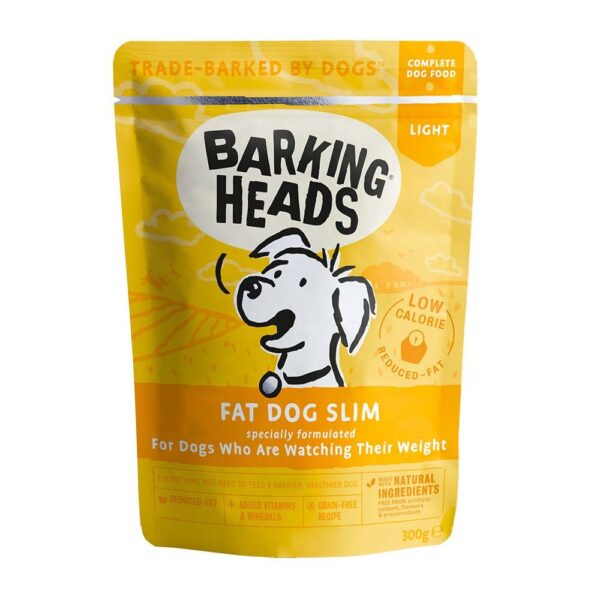 barking-heads-fat-dog-slim-10x300gr-ba27123.jpg Barking Heads Υγρή Τροφή Σκύλου Fat Dog Slim με Κοτόπουλο 300gr