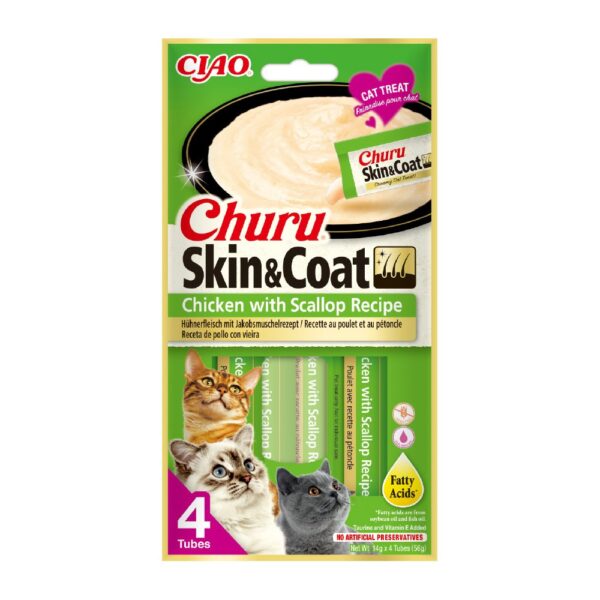 inaba-churu-skin-coat-kotopoylo-chtenia-12x56gr-in674.jpg INABA Churu Skin & Coat Κοτόπουλο & Χτένια 56gr