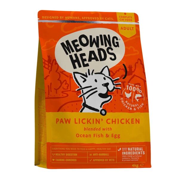 Meowing Heads Ξηρά Τροφή Γάτας Paw Lickin’ Chicken Adult