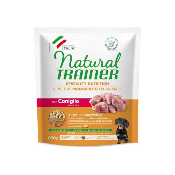 NATURAL TRAINER Sensitive - Adult, Small & Toy, Rabbit 800gr