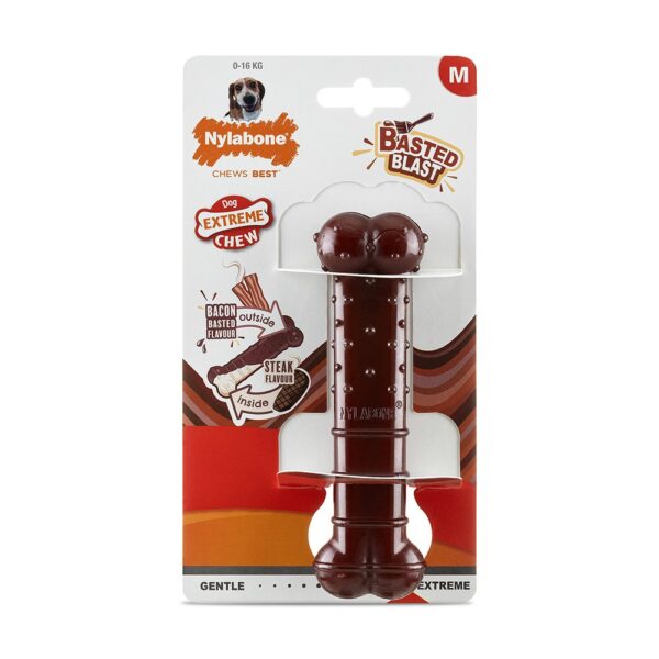 nylabone-extreme-chew-basted-bone-bacon-medium-ny5072.jpg Nylabone Extreme Chew Basted Bone Bacon Medium