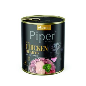 PIPER ADULT Καρδιά Κοτόπουλου Σπανάκι & Καστανό Ρύζι 800gr