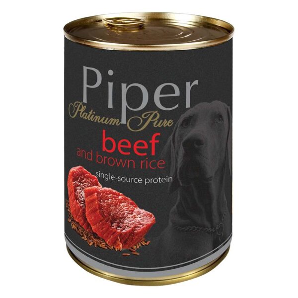 PIPER PLATINUM Adult Βοδινό & Καστανό Ρύζι 400gr
