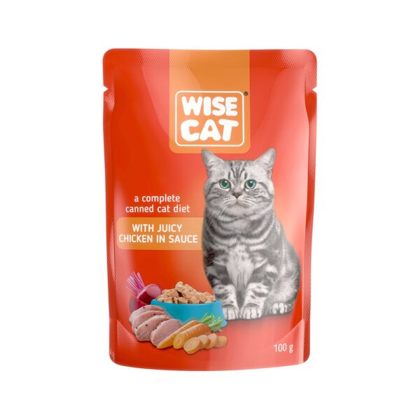 wise-cat-adult-kotopoylo-se-saltsa-24x100gr-ws1010.jpg Wise Cat Υγρή Τροφή Γάτας Adult Κοτόπουλο σε Σάλτσα – Συσκευασία 24 x 100gr
